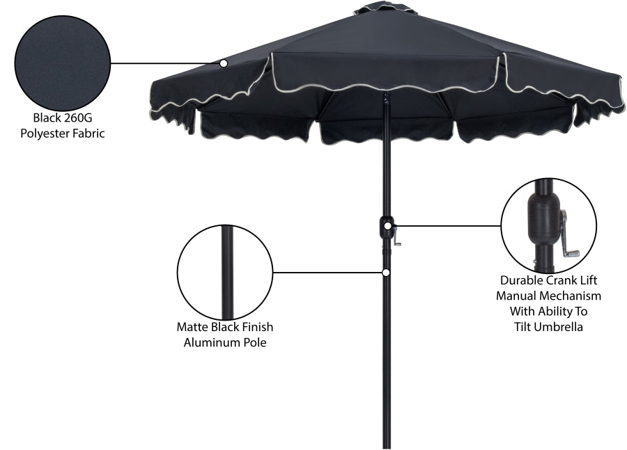 Amalfi Water Resistant Fabric And Aluminum Patio Umbrella