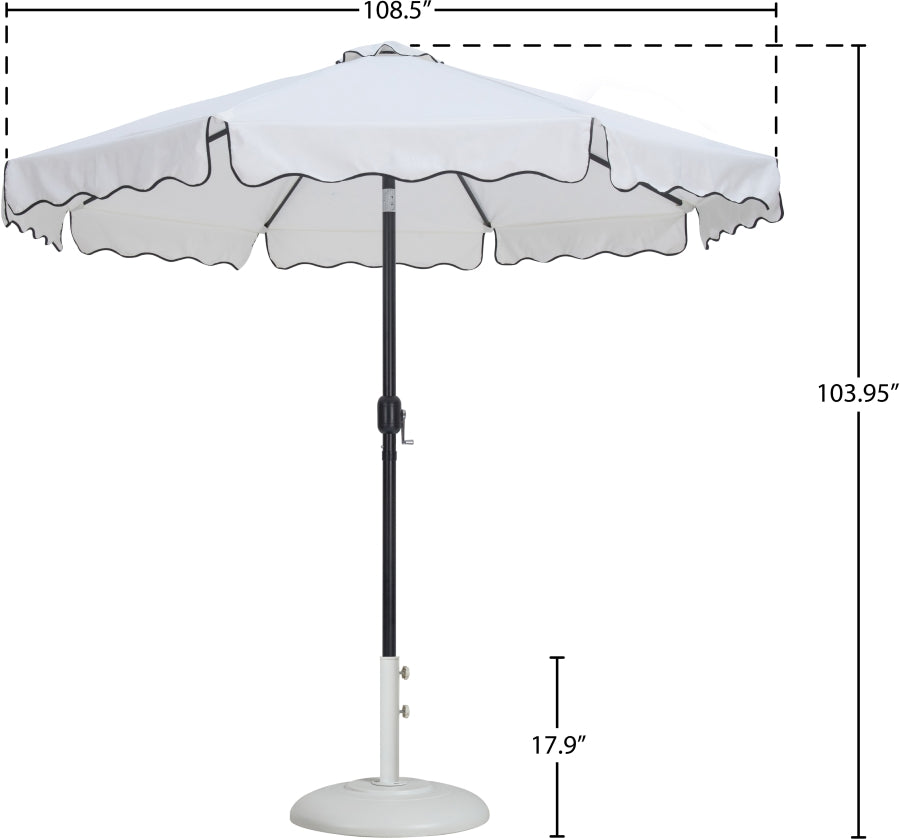Amalfi Water Resistant Fabric And Aluminum Patio Umbrella With Base Set