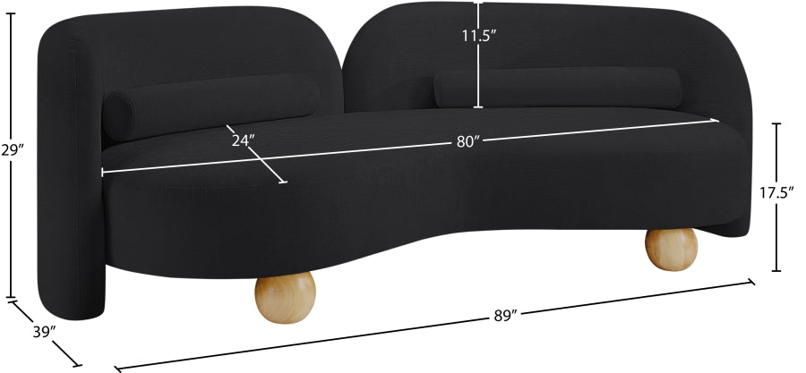 Canapé en tissu chenille Daphné
