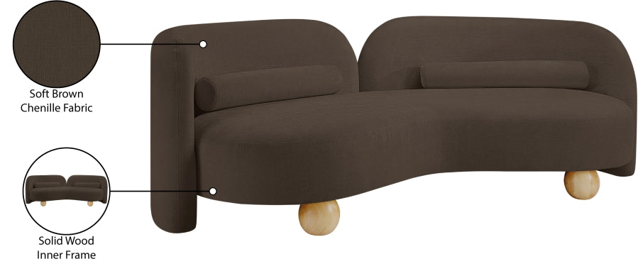 Canapé en tissu chenille Daphné