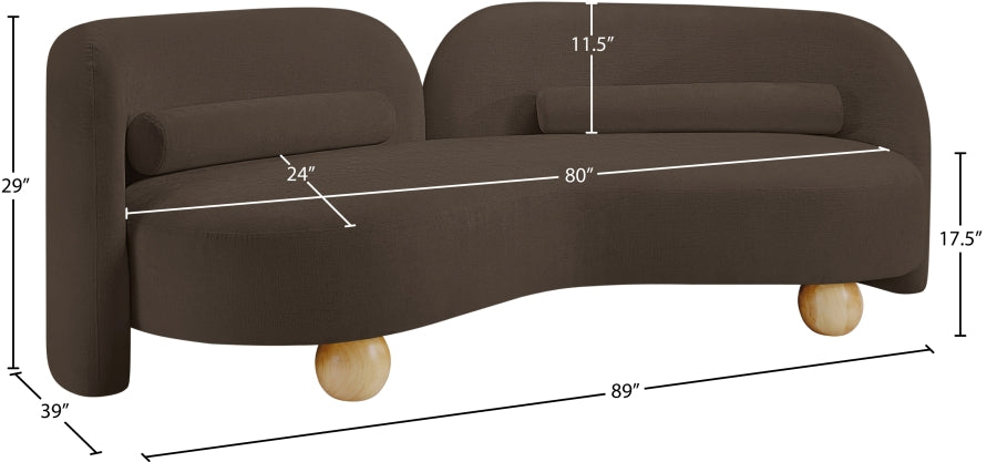 Canapé en tissu chenille Daphné