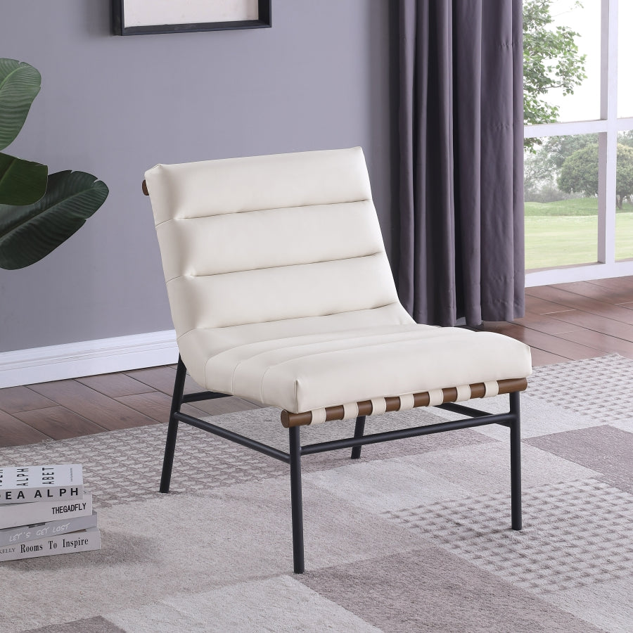 Fauteuil d'appoint rembourré en chenille Vivi