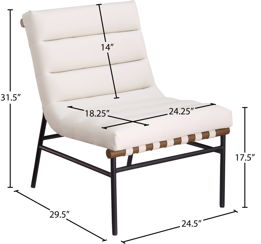 Fauteuil d'appoint rembourré en chenille Vivi