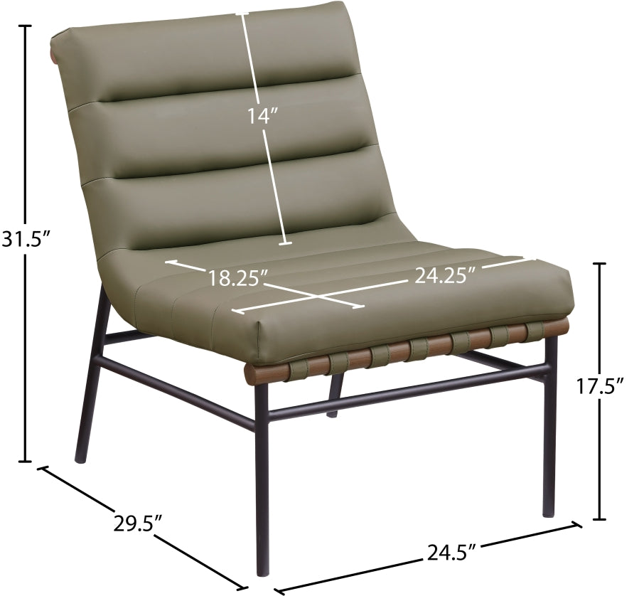 Fauteuil d'appoint rembourré en chenille Vivi