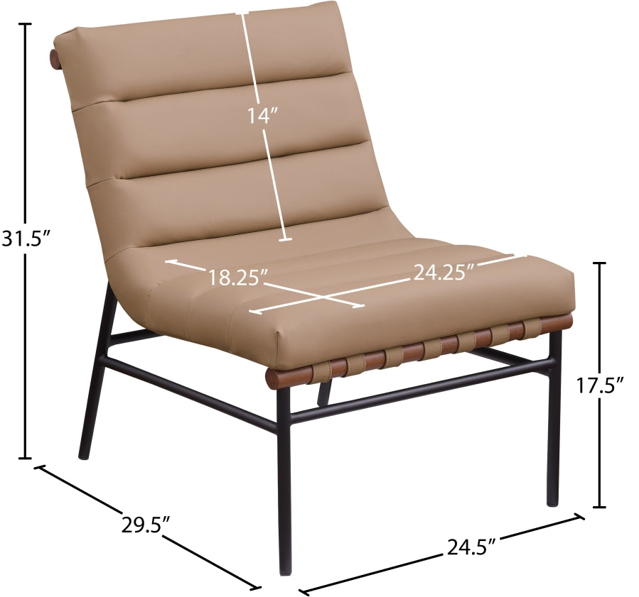 Fauteuil d'appoint rembourré en chenille Vivi