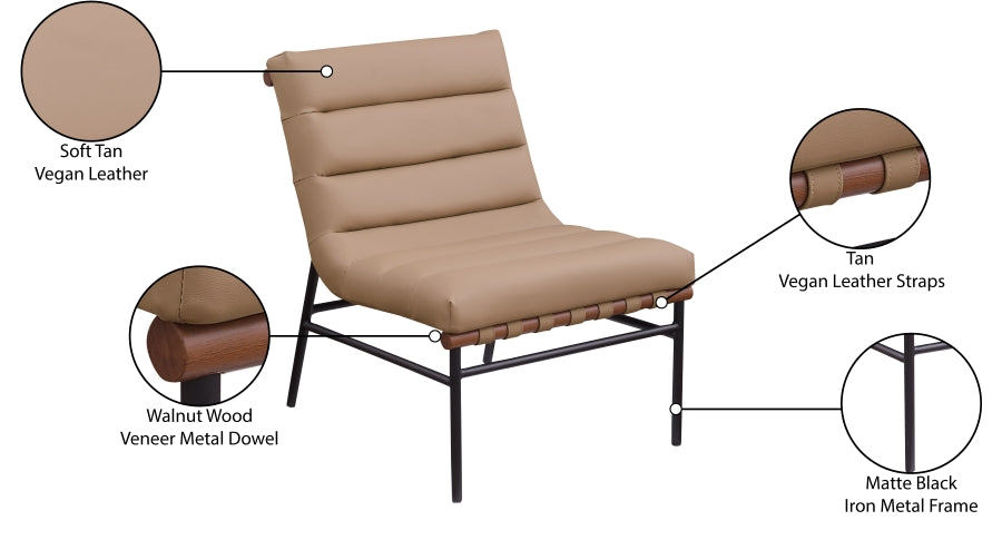 Fauteuil d'appoint rembourré en chenille Vivi