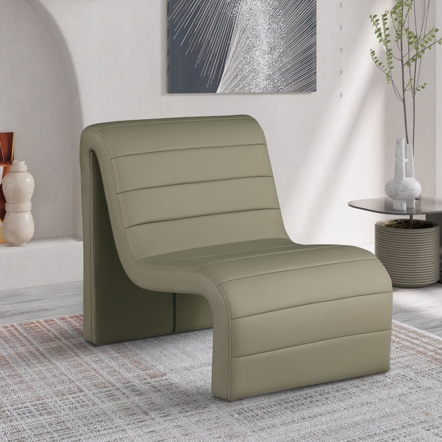 Ivy Vegan Leather Upholstered Accent Chair