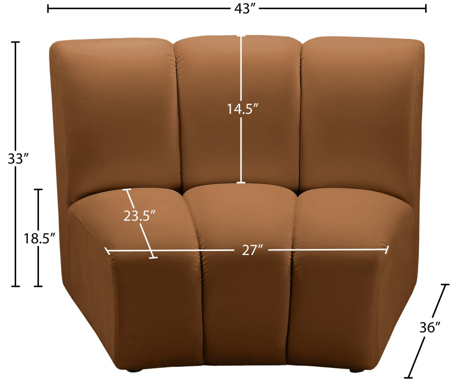 Infinity Velvet Upholstered Modular Chair