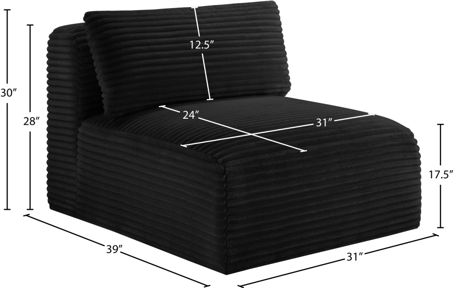 Shaggy Corduroy Performance Fabric Upholstered Accent Chair