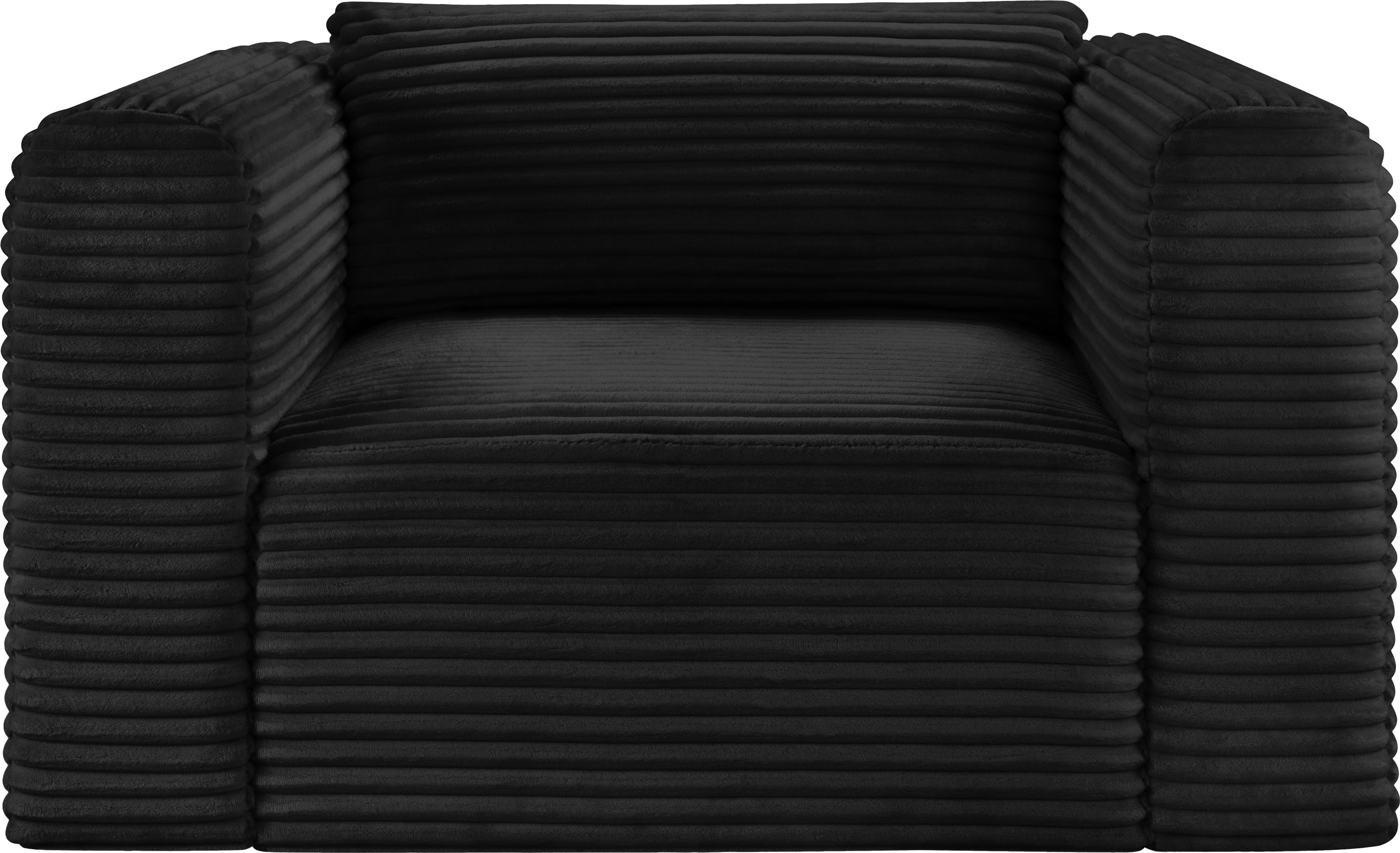 Shaggy Corduroy Performance Fabric Upholstered Accent Chair