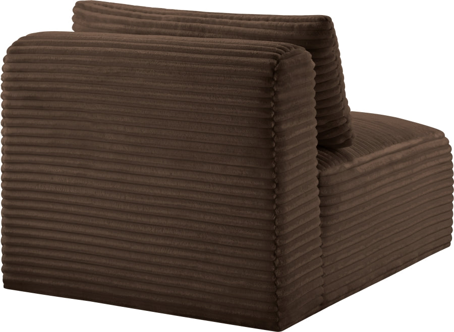 Shaggy Corduroy Performance Fabric Upholstered Accent Chair