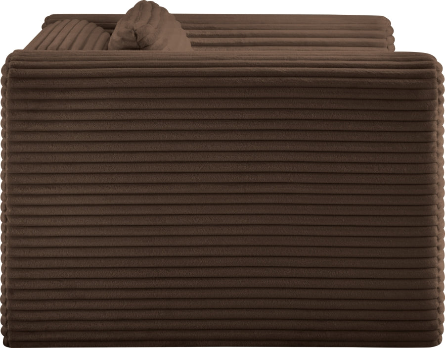 Shaggy Corduroy Performance Fabric Upholstered Accent Chair