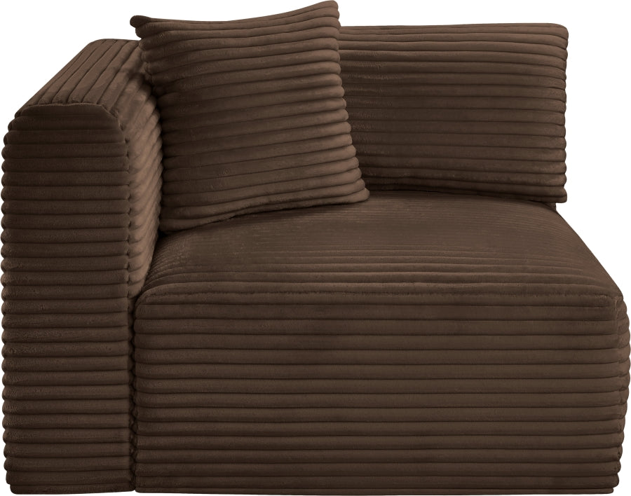 Shaggy Corduroy Performance Fabric Upholstered Accent Chair