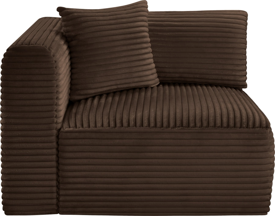Shaggy Corduroy Performance Fabric Upholstered Accent Chair