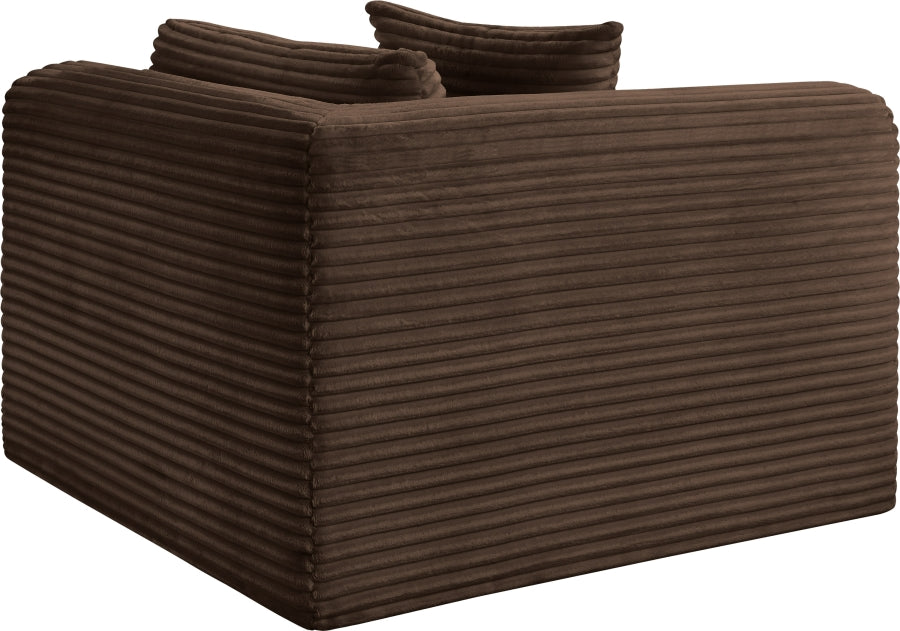 Shaggy Corduroy Performance Fabric Upholstered Accent Chair