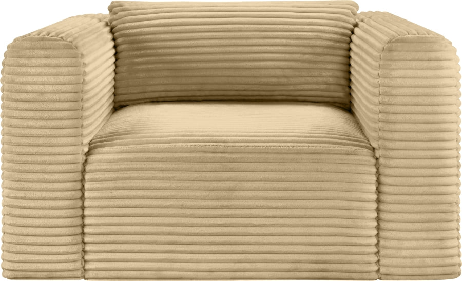 Shaggy Corduroy Performance Fabric Upholstered Accent Chair