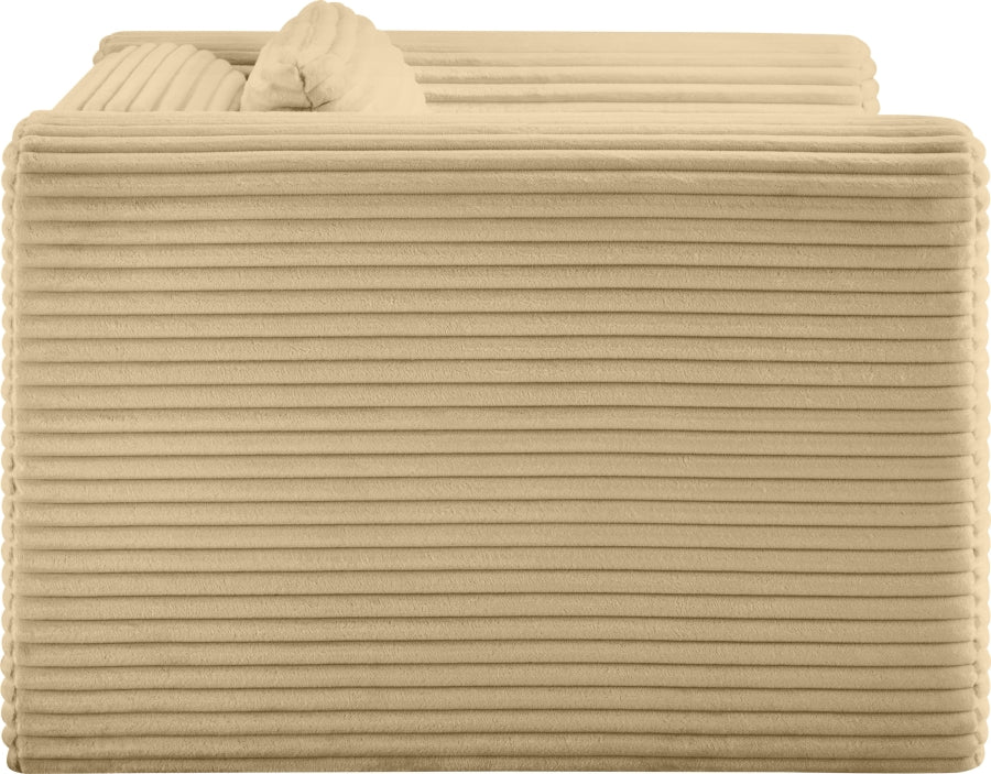Shaggy Corduroy Performance Fabric Upholstered Accent Chair
