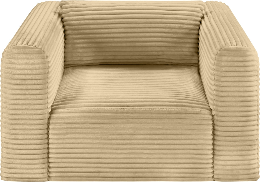 Shaggy Corduroy Performance Fabric Upholstered Accent Chair