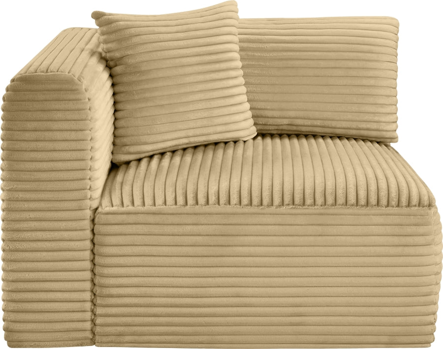 Shaggy Corduroy Performance Fabric Upholstered Accent Chair