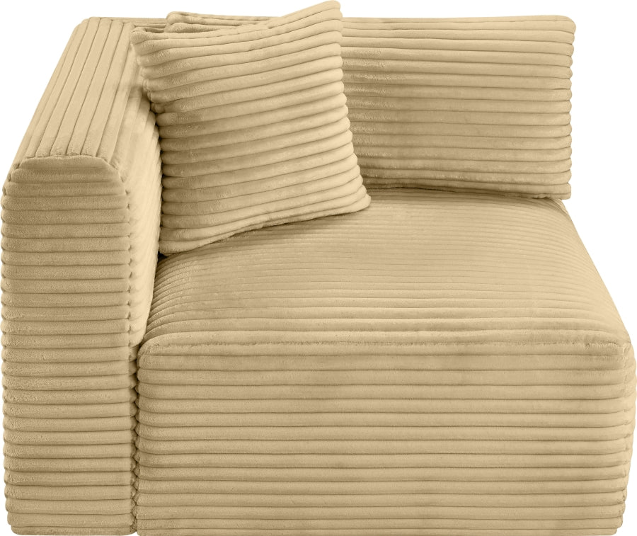Shaggy Corduroy Performance Fabric Upholstered Accent Chair
