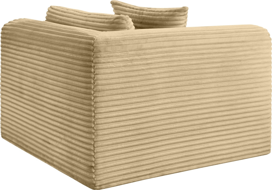 Shaggy Corduroy Performance Fabric Upholstered Accent Chair