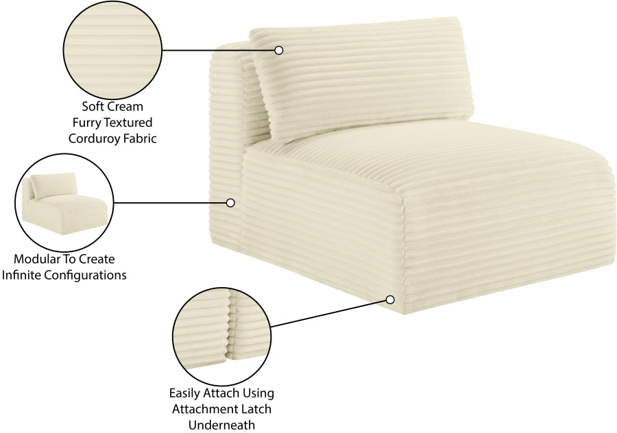 Shaggy Corduroy Performance Fabric Upholstered Accent Chair