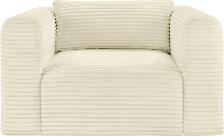 Shaggy Corduroy Performance Fabric Upholstered Accent Chair