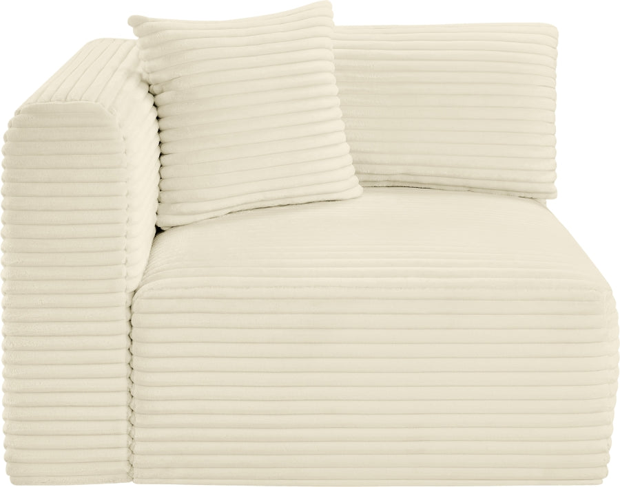 Shaggy Corduroy Performance Fabric Upholstered Accent Chair