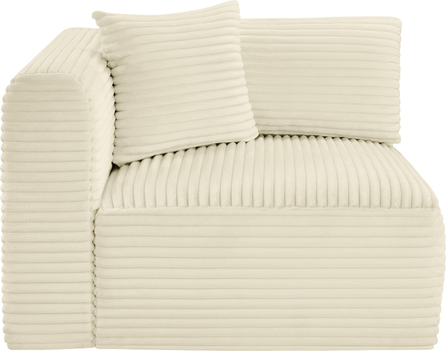 Shaggy Corduroy Performance Fabric Upholstered Accent Chair