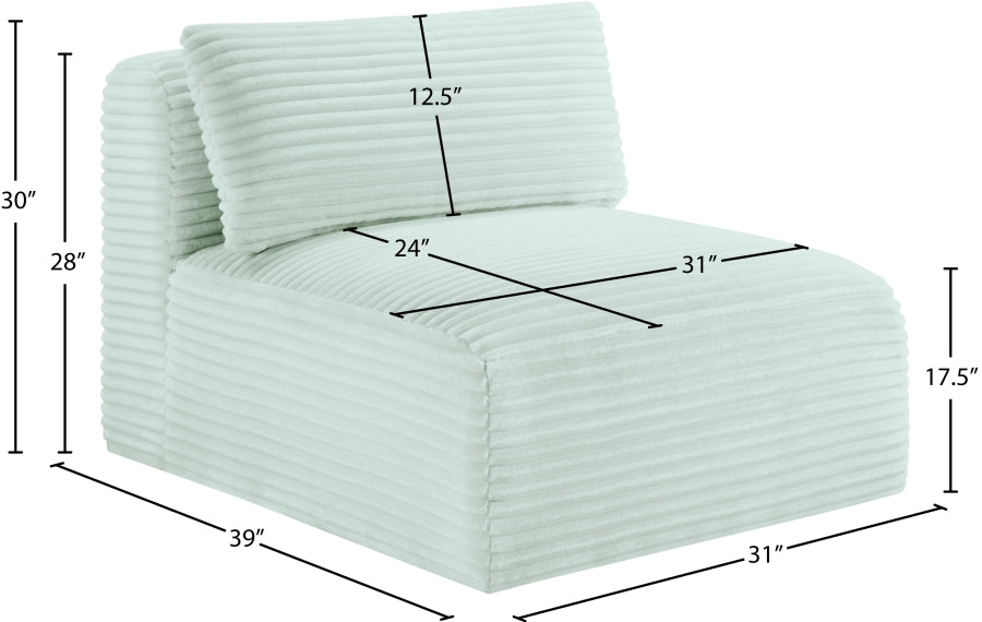 Shaggy Corduroy Performance Fabric Upholstered Accent Chair