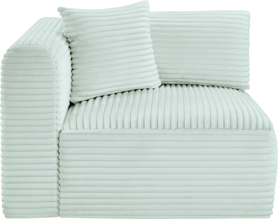 Shaggy Corduroy Performance Fabric Upholstered Accent Chair