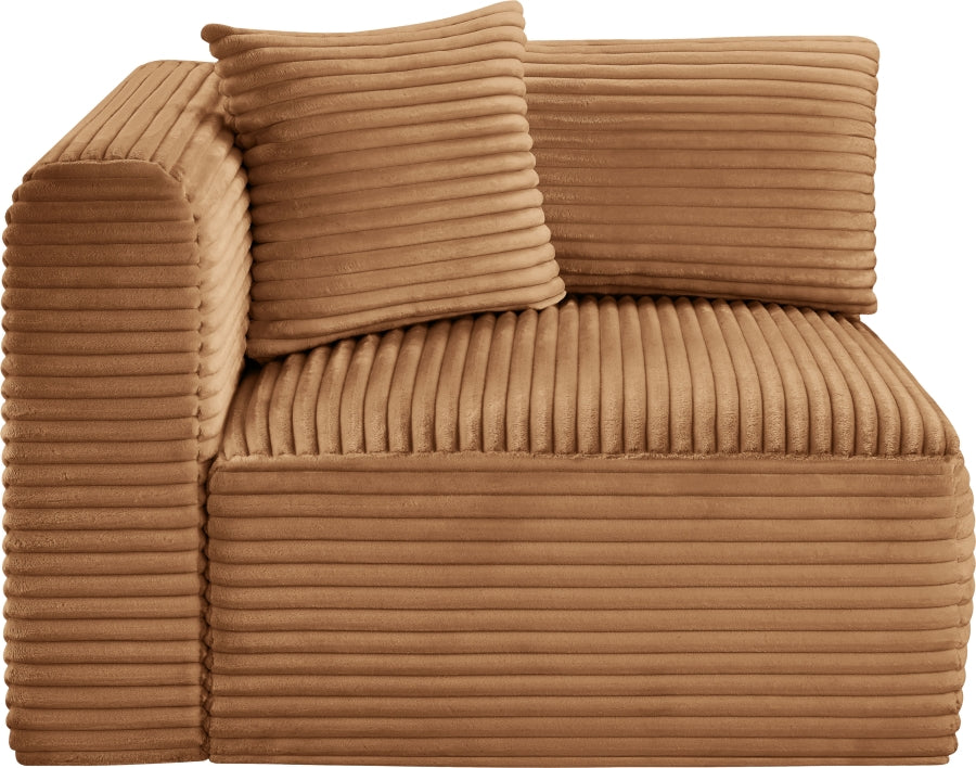 Shaggy Corduroy Performance Fabric Upholstered Accent Chair