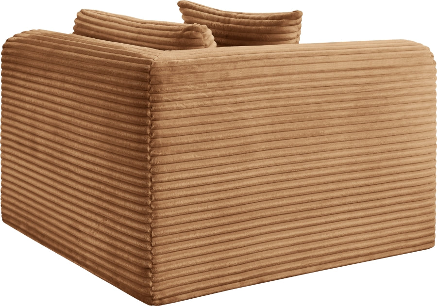 Shaggy Corduroy Performance Fabric Upholstered Accent Chair