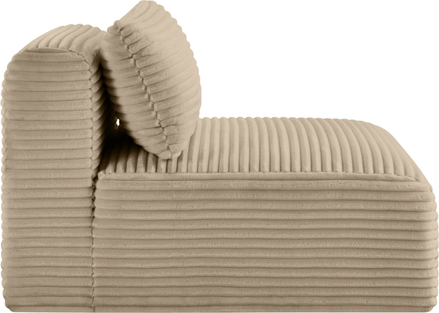 Shaggy Corduroy Performance Fabric Upholstered Accent Chair