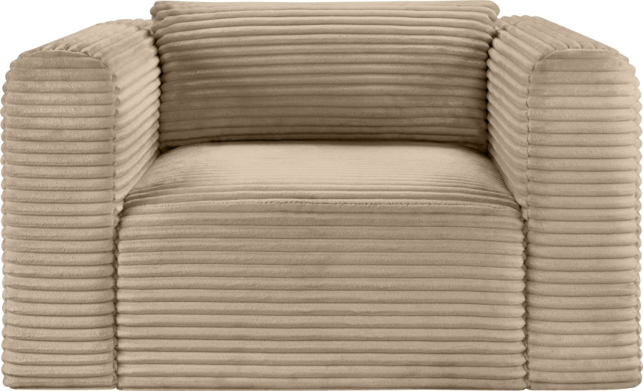 Shaggy Corduroy Performance Fabric Upholstered Accent Chair