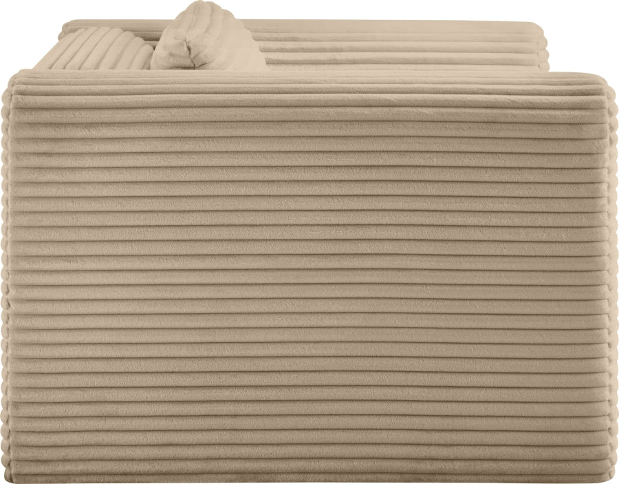 Shaggy Corduroy Performance Fabric Upholstered Accent Chair