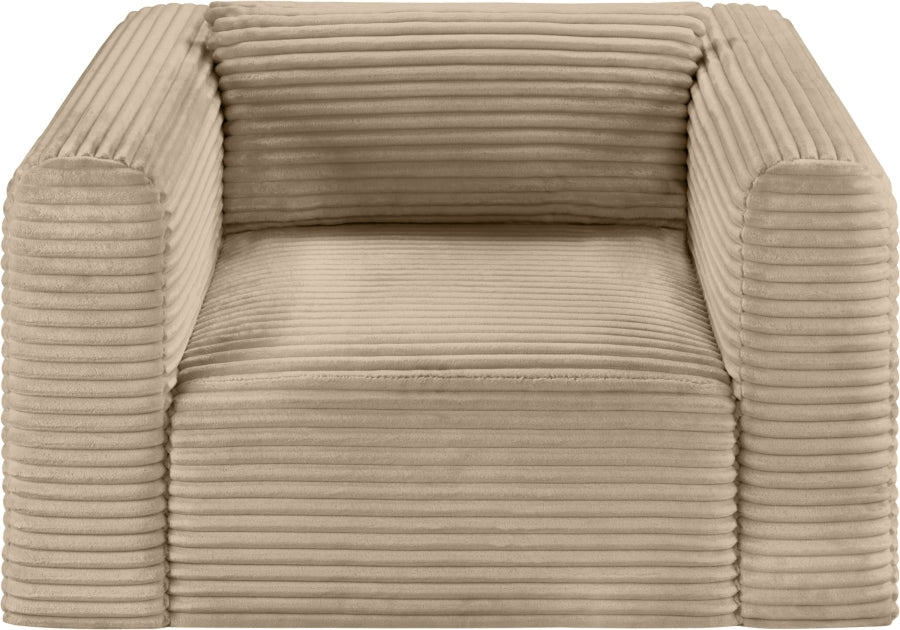 Shaggy Corduroy Performance Fabric Upholstered Accent Chair