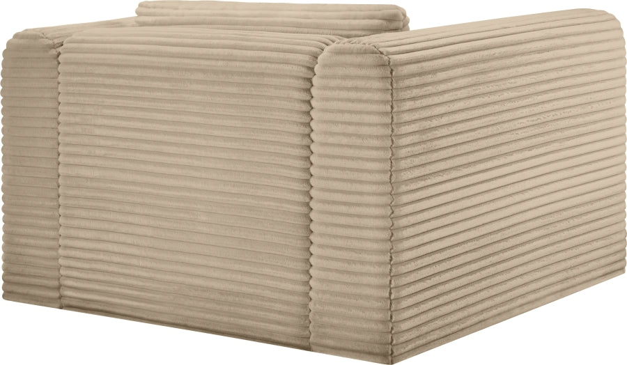 Shaggy Corduroy Performance Fabric Upholstered Accent Chair