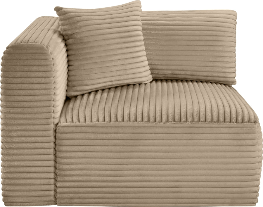 Shaggy Corduroy Performance Fabric Upholstered Accent Chair