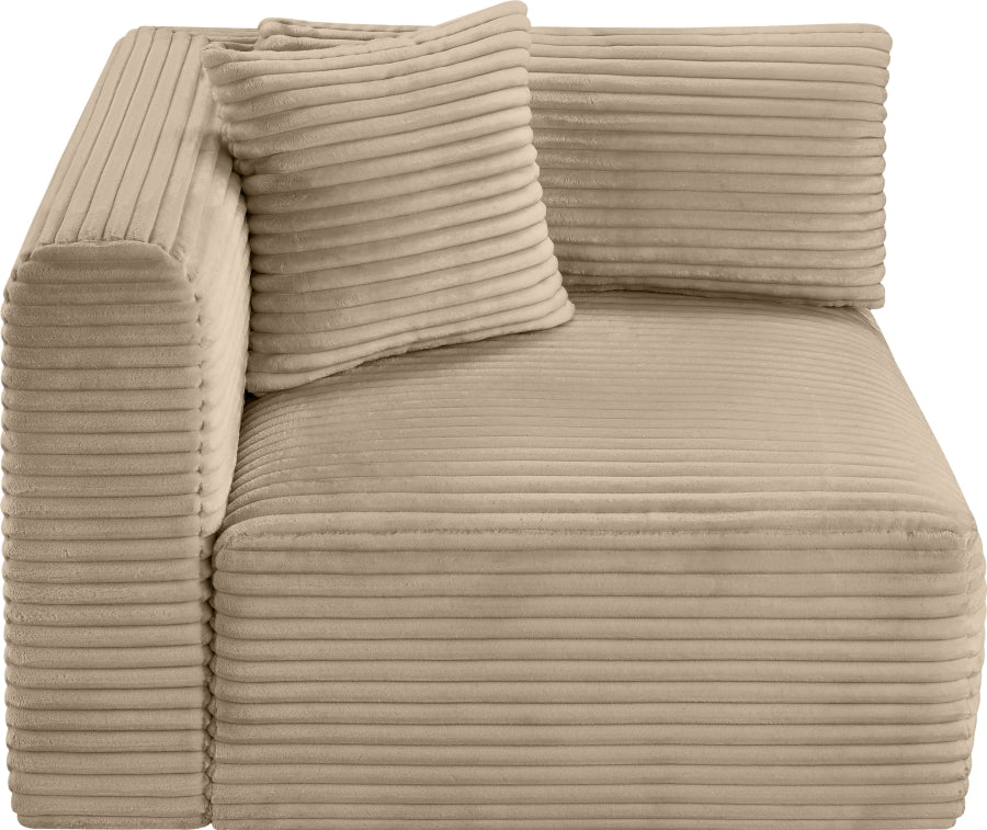 Shaggy Corduroy Performance Fabric Upholstered Accent Chair