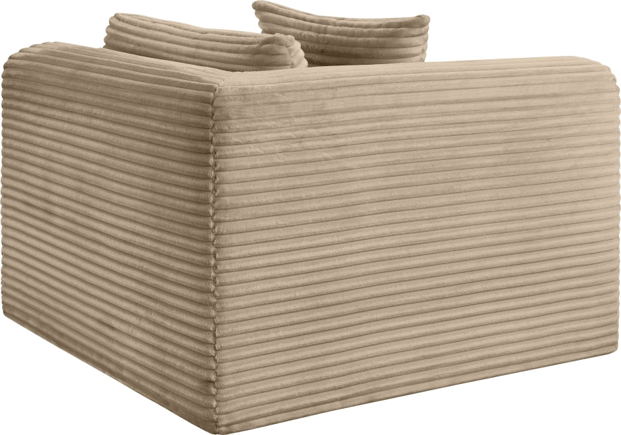 Shaggy Corduroy Performance Fabric Upholstered Accent Chair