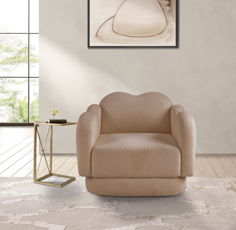 Fauteuil d'appoint rembourré en chenille Vivi