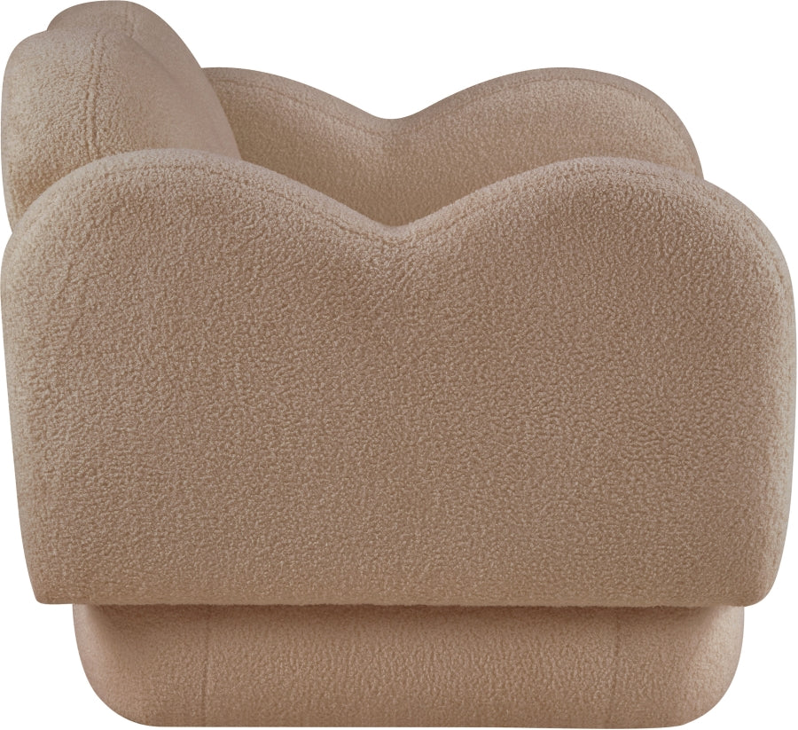 Fauteuil d'appoint rembourré en chenille Vivi