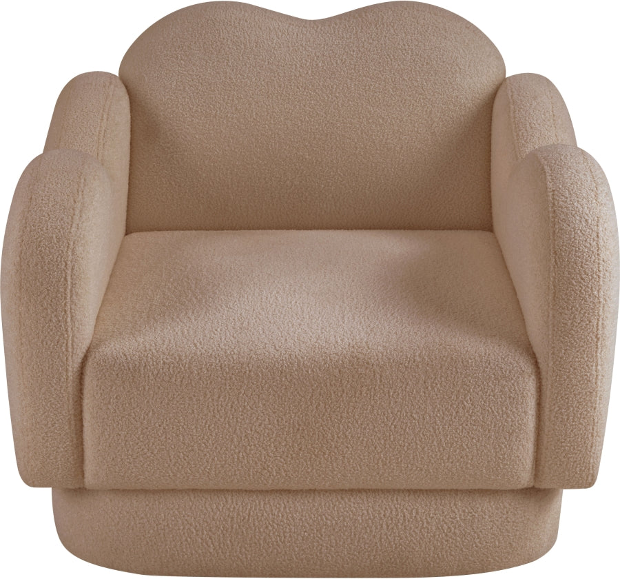 Fauteuil d'appoint rembourré en chenille Vivi
