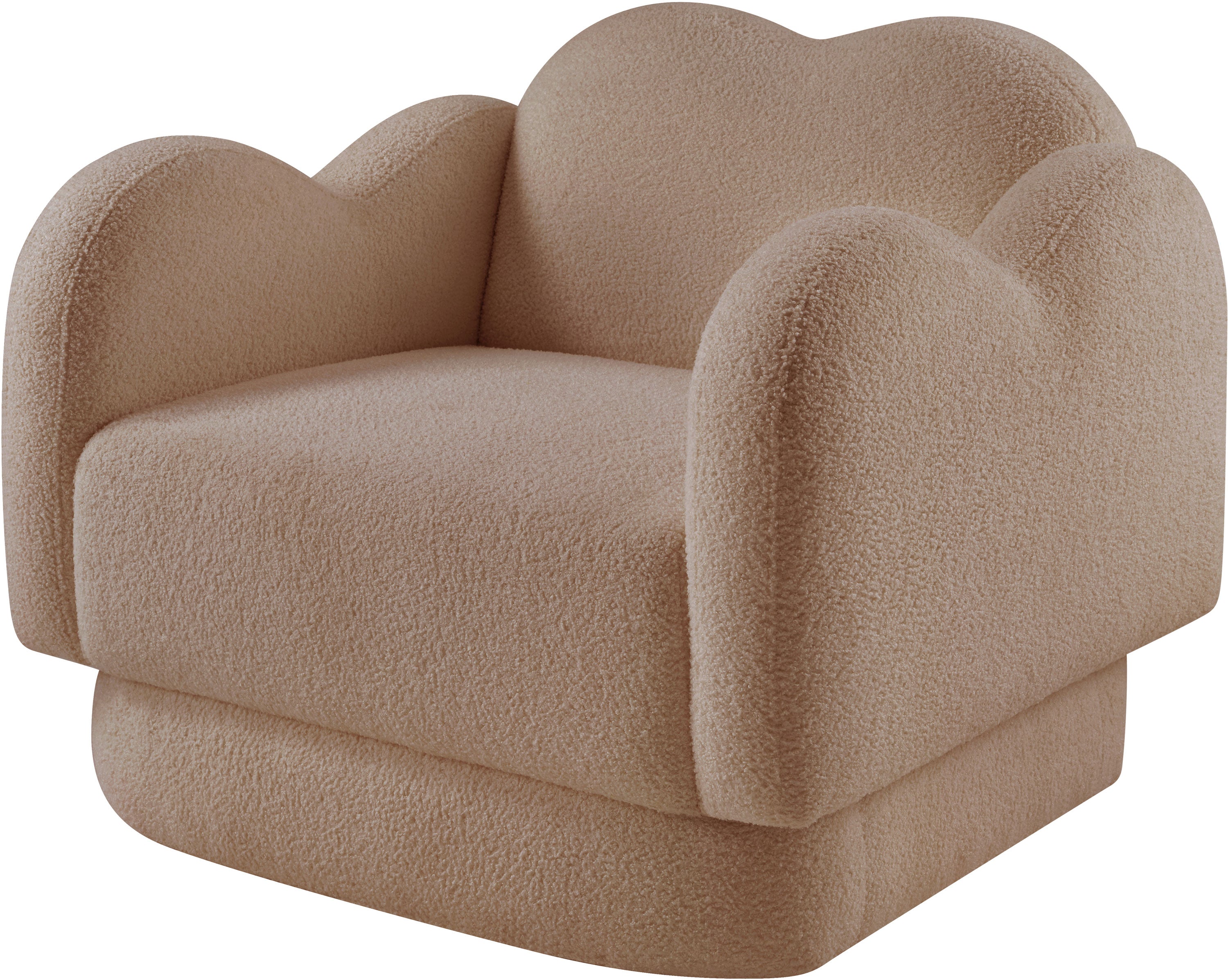Fauteuil d'appoint rembourré en chenille Vivi