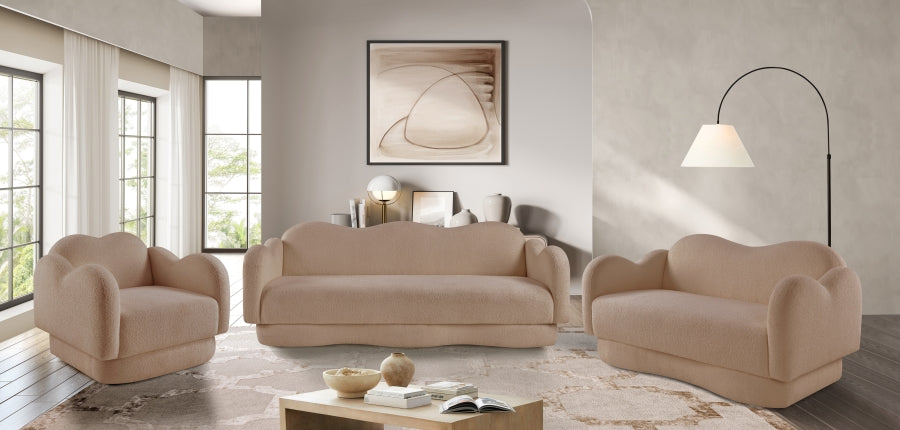 Fauteuil d'appoint rembourré en chenille Vivi