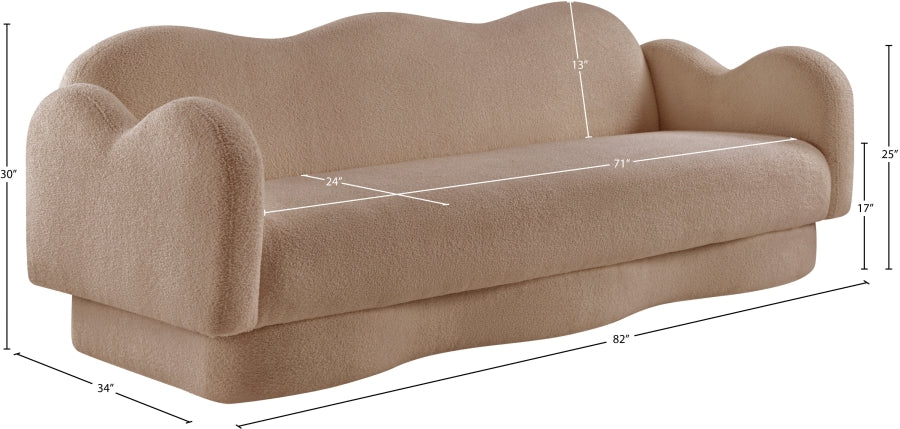 Canapé rembourré en tissu Bloom Teddy