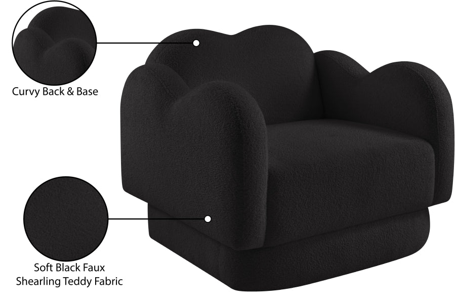 Fauteuil d'appoint rembourré en chenille Vivi