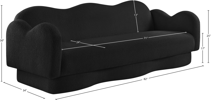 Canapé rembourré en tissu Bloom Teddy
