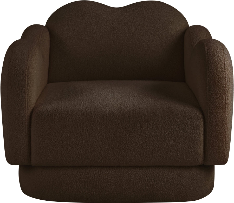 Fauteuil d'appoint rembourré en chenille Vivi